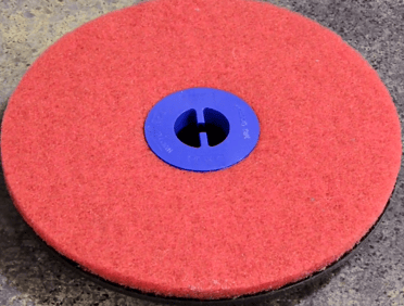 Crewman scrub pad with lock